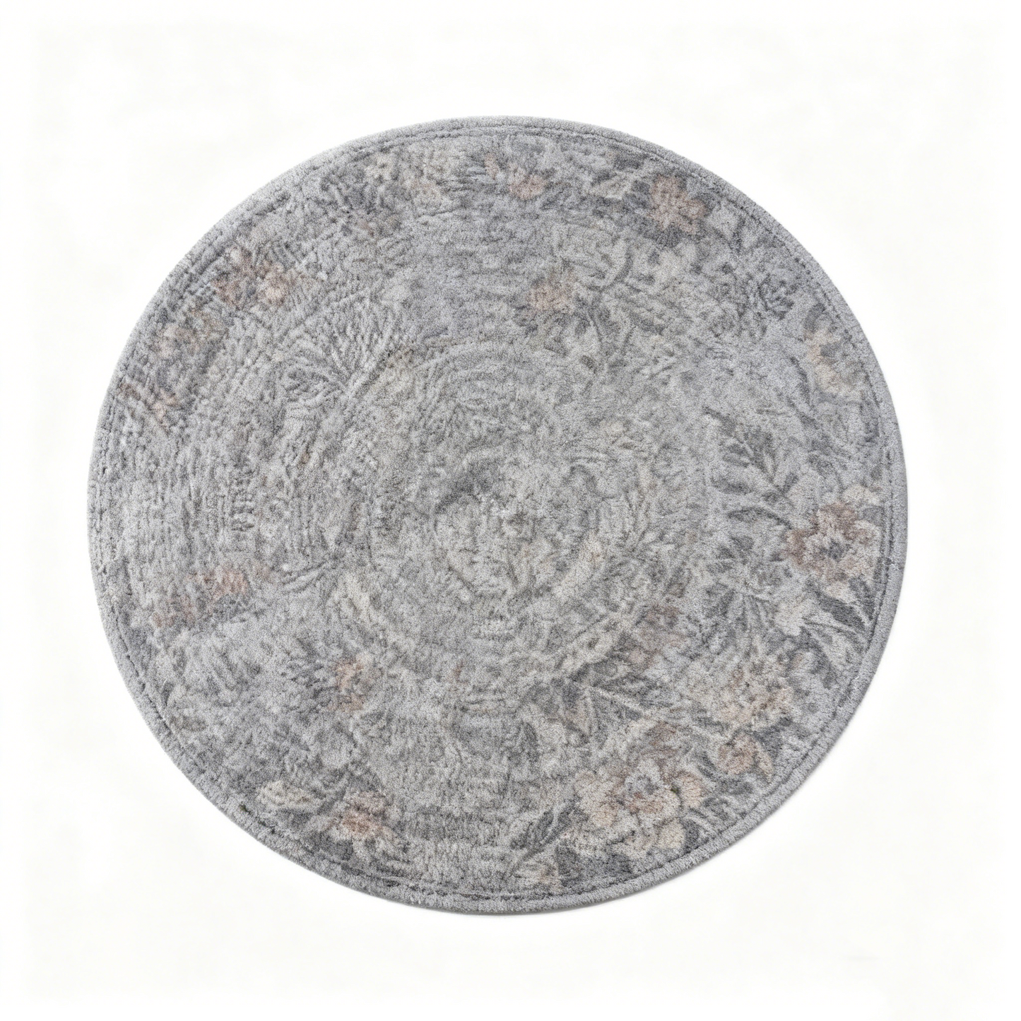 Neutral Toned Round Area Rug