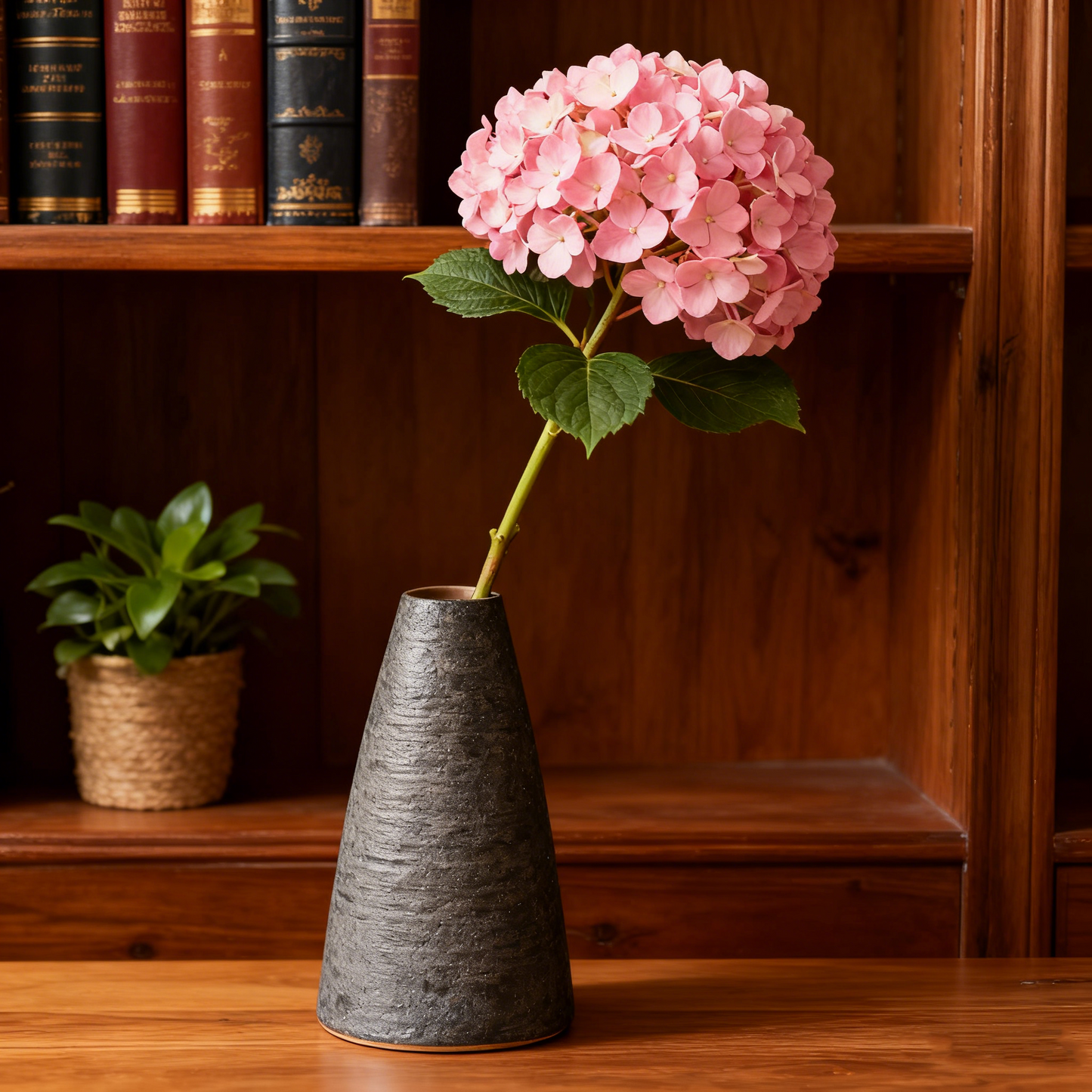 Textured Tapered Ceramic Decor Pot