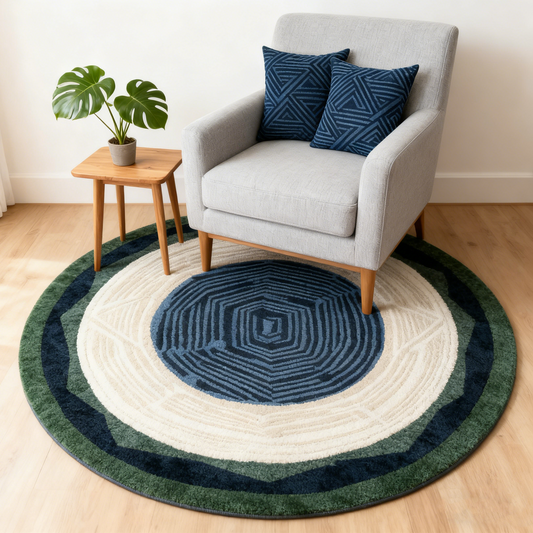 Flatweave Cotton Round Rug