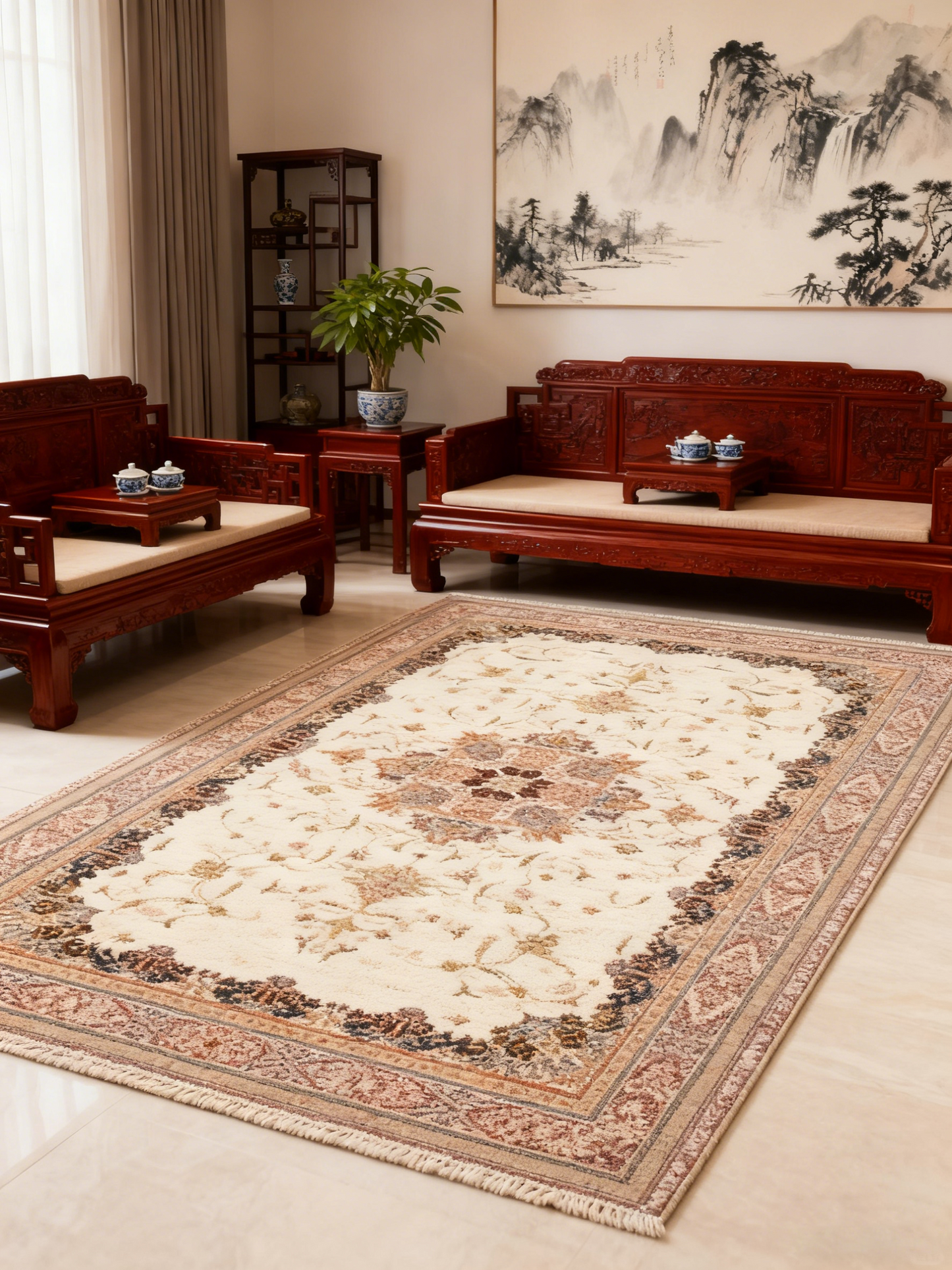 Cream Vintage Carpet