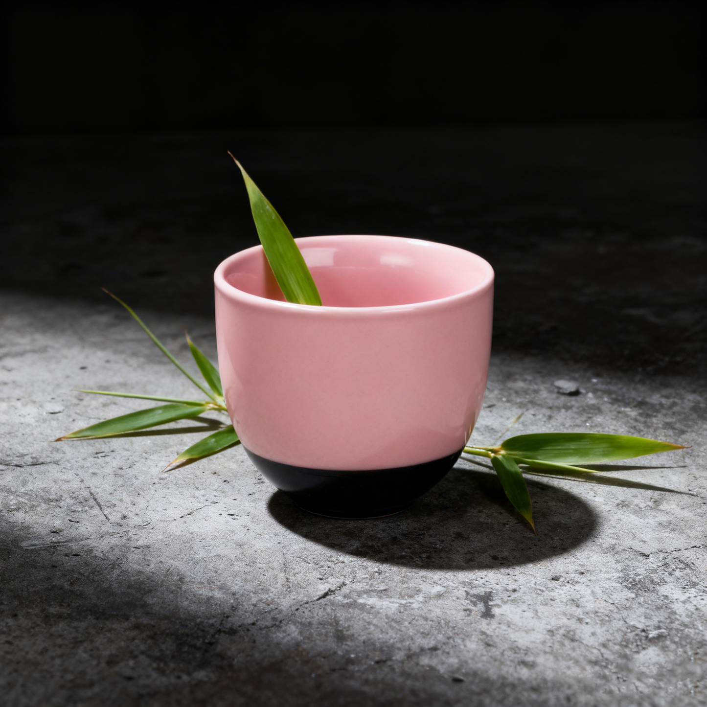 Modern Pink & Black Contrast Deco Vase