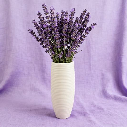 Ribbed Ceramic Decor Vase