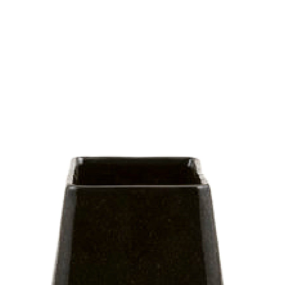 Matte Black Geometric Ceramic Decor Vase